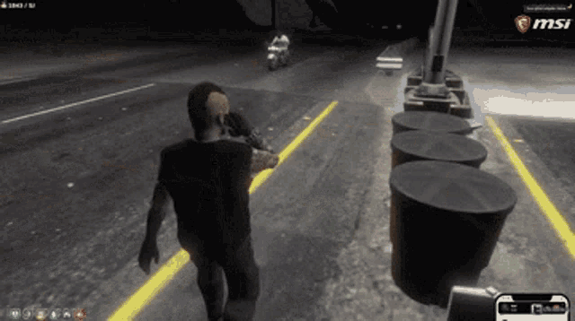 a video game with a msi logo on the bottom left