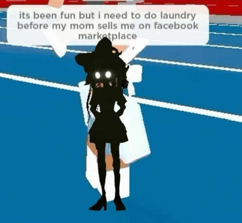 a silhouette of a girl with a speech bubble that says it 's been fun