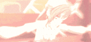 a pink haired anime girl is dancing on a stage