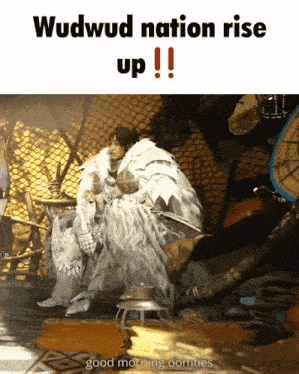 a screenshot of a video game that says " wudwud nation rise up !! "