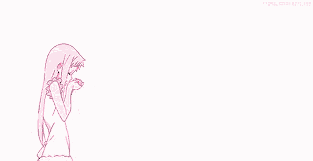 a drawing of a girl surrounded by pink flowers with the words " i love you " at the bottom
