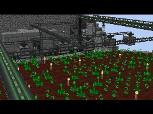 a screenshot of a video game with a lot of plants and candles
