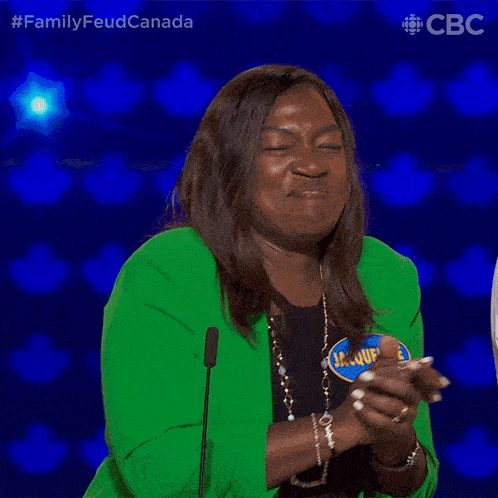 Laughing Jacqueline GIF - Laughing Jacqueline Family Feud Canada GIFs