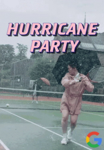 Hurricane Party Umbrella GIF - Hurricane Party Umbrella Tennis GIFs
