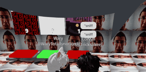 a person standing in front of a screen that says ' sniff ' at the top