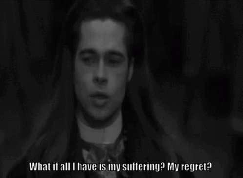 Vampire Suffering GIF - Vampire Suffering Brad Pitt GIFs