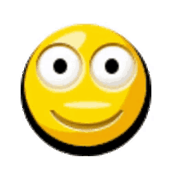 a yellow smiley face with two eyes and a smile on it