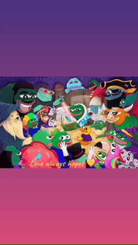a collage of cartoon characters with the words love always hopes