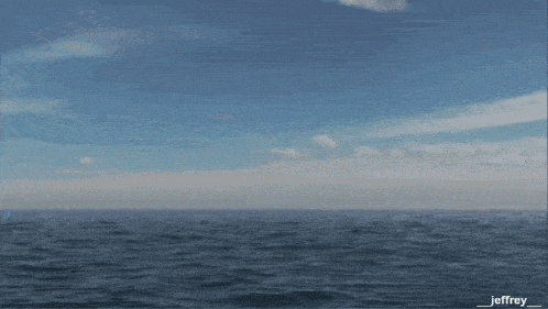 a picture of a rocket being launched into the ocean with the name jeffrey on the bottom