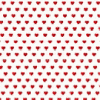 there are many red hearts on a white background .