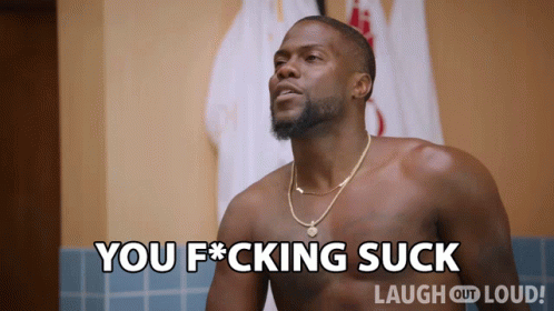 You Freaking Suck Kevin Hart GIF - You Freaking Suck Kevin Hart Cold As Balls GIFs