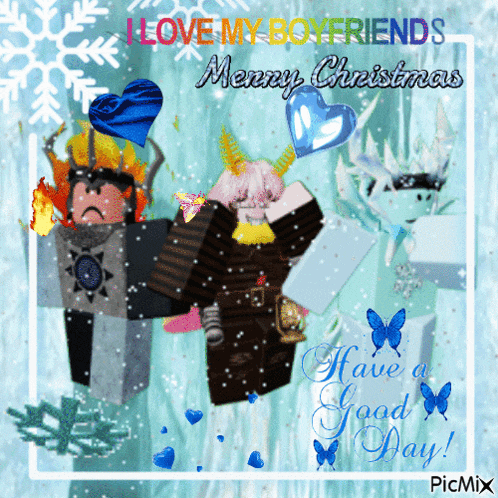 a christmas card that says i love my boyfriends