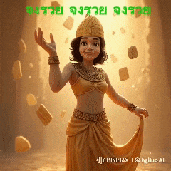 a cartoon drawing of a woman wearing a gold dress and crown