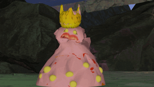 a cartoon character with a crown on top of his head