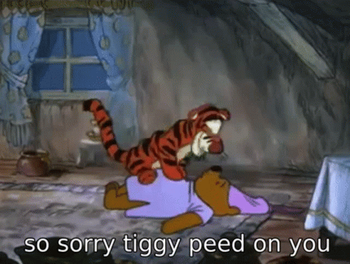 So Sorry Tiggy Peed On You Sorry GIF - So Sorry Tiggy Peed On You Sorry Tiggy GIFs