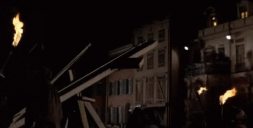 The Omega Man Kill It With Fire Catapult GIF - The Omega Man Kill It With Fire Catapult Witch GIFs