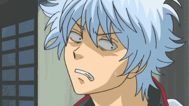 a close up of a cartoon character making a face