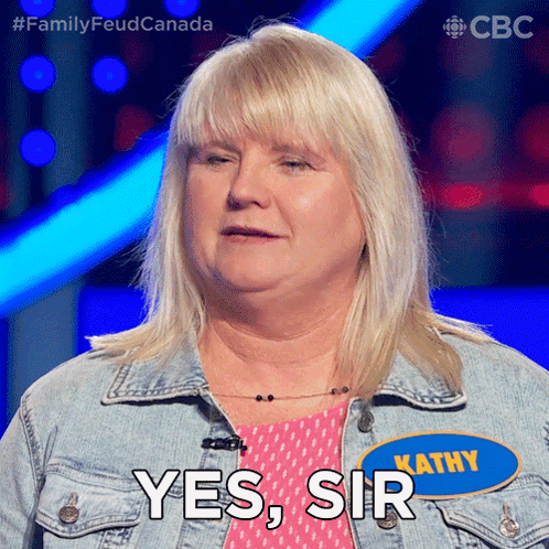 Yes Sir Kathy GIF - Yes Sir Kathy Family Feud Canada GIFs