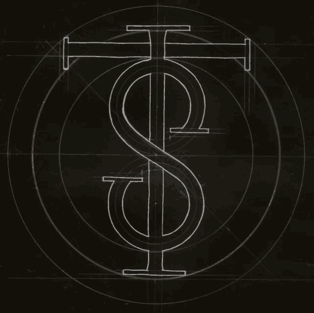 a drawing of a dollar sign with the letter s in the middle