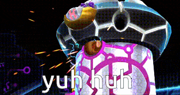 a screenshot of a video game with the words yuh huh on it