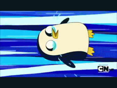 Crying And Flying GIF - Adventure Time Gunter Penguin GIFs
