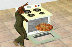 Pizza! GIF - Pizza Sims Fire GIFs