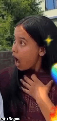 Shocked Face Nepali Girl GIF