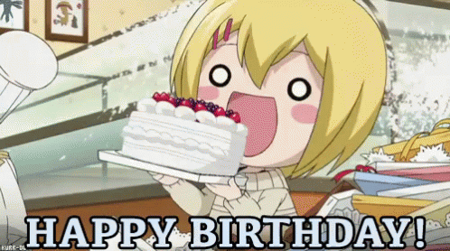 Happy Birthday GIF - Birthday Anime Cake GIFs