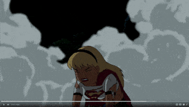 a cartoon of a girl in a superman outfit