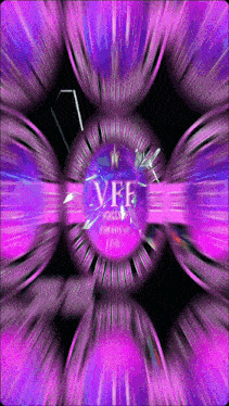 a purple background with the word vff written on it