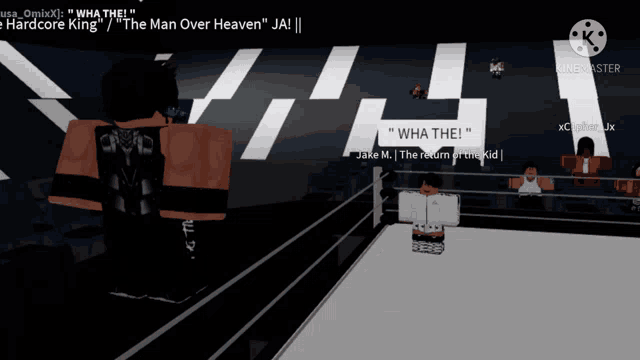 a screenshot of a video game that says " the man over heaven " at the top