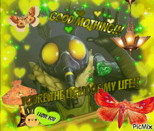 a picture of a man in a gas mask that says good mothing !!!