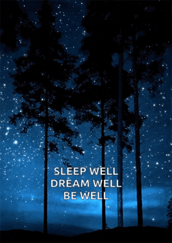 a poster that says sleep well dream well be well on it
