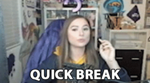 Quick Break Lauren Laracuente GIF - Quick Break Lauren Laracuente Glittrxplosion GIFs