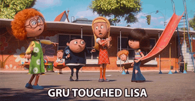 Ewww Gru Touched Lisa Steve Carell GIF - Ewww Gru Touched Lisa Lisa Gru GIFs