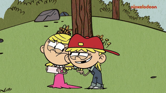 a nickelodeon cartoon of a boy and girl kissing