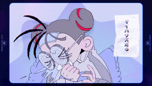 a cartoon drawing of a man with glasses and a sign that says ' where the time is written '