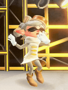 a cartoon character wearing a white dress and brown boots