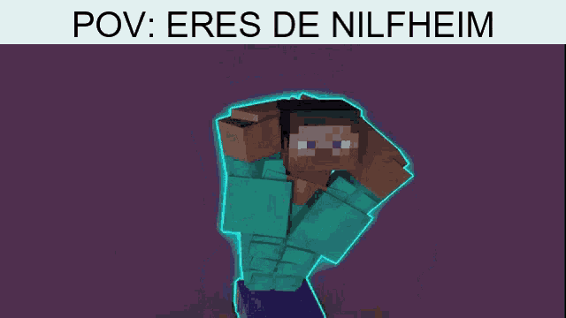 a bunch of minecraft characters are standing next to each other on a purple background