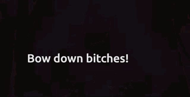 Bow Down Bow Down Bitches GIF