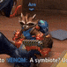 a raccoon in armor is sitting on the floor in a room .