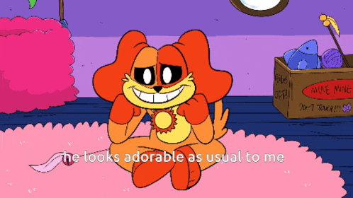 a cartoon of a dog with the words " he looks adorable as usual to me " on the bottom
