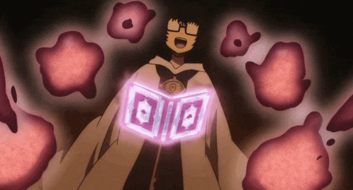 a cartoon character with glasses is holding a book that says oio on it