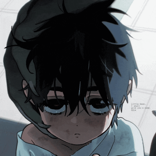 a drawing of a little boy with the year 2014 on it
