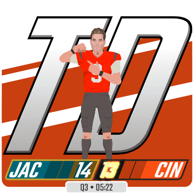 a cartoon of a football player with the number 13 on his jersey