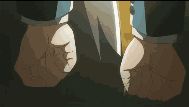 a close up of a person 's fist with a light shining on it