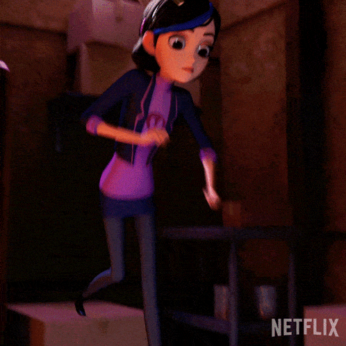 a cartoon girl with a netflix logo on the bottom