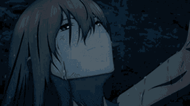 a cartoon character with a black mask on her face