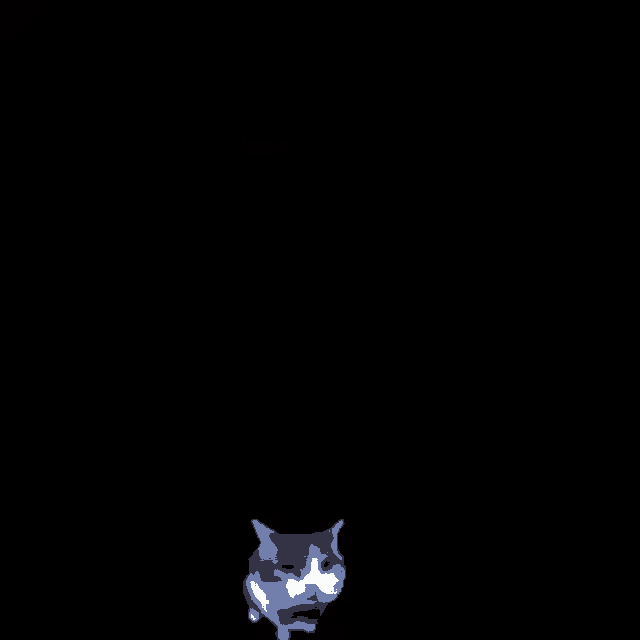a cat is standing in front of a brick wall with three holes in it .
