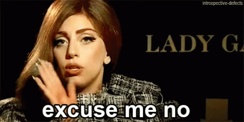Excuse Me No Stop GIF - Excuse Me No Stop Lady Gaga GIFs
